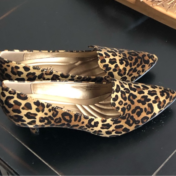 Bellini Bobcat Leopard Pointed Toe Kitten Heel - Picture 5 of 12